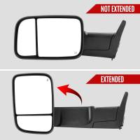 Spec'D Tuning Products - Spec-D 1998-2001 Dodge RAM 1500/1998-2002 RAM 2500/3500 Black Power Heated Towing Mirrors With Clear Lens LED Turn Signal - Image 1