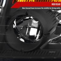 Spec'D Tuning Products - Spec-D 2004-2015 Nissan Titan/ 2004-2007 Armada Factory Style Headlights w/ Amber Reflectors (Matte Black Housing/Clear Lens) - Image 2