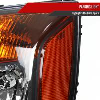 Spec'D Tuning Products - Spec-D 2004-2015 Nissan Titan/ 2004-2007 Armada Factory Style Headlights w/ Amber Reflectors (Matte Black Housing/Clear Lens) - Image 4