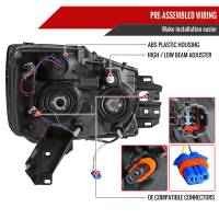 Spec'D Tuning Products - Spec-D 2004-2015 Nissan Titan/ 2004-2007 Armada Factory Style Headlights w/ Amber Reflectors (Matte Black Housing/Clear Lens) - Image 5