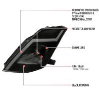 Spec'D Tuning Products - Spec-D 2003-2005 Nissan 350Z Switchback Sequential Turn Signal Animated LED Bar Projector Headlights (Matte Black Housing/Smoke Lens) - Image 6
