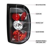 Spec'D Tuning Products - Spec-D 1997-2004 Dodge Dakota Tail Lights (Matte Black Housing/Clear Lens) - Image 6
