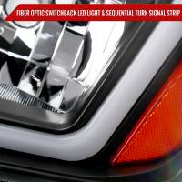 Spec'D Tuning Products - Spec-D 2006-2010 Dodge Charger Switchback Sequential LED Bar Factory Style Headlights (Matte Black Housing/Clear Lens) - Image 3