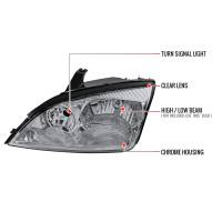 Spec'D Tuning Products - Spec-D 2005-2007 Ford Focus Factory Style Headlights (Chrome Housing/Clear Lens) - Image 5