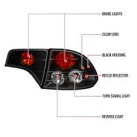 Spec'D Tuning Products - Spec-D 2006-2011 Honda Civic Sedan Tail Lights (Matte Black Housing/Clear Lens) - Image 6