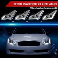 Spec'D Tuning Products - Spec-D 2008-2013 Infiniti G37/2014-2015 Q60 Coupe/Convertible Sequential Switchback LED Turn Signal Projector Headlights (Chrome Housing/Clear Lens) - Image 1