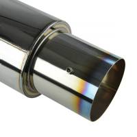 Spec'D Tuning Products - Spec-D Apexi N1 Style 2.5" Inlet Exhaust Muffler - 4" Burnt Blue Tip - Image 2