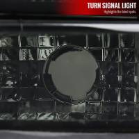 Spec'D Tuning Products - Spec-D 1999-2007 GMC Sierra/ 2000-2006 Yukon/Yukon XL Factory Style Crystal Headlights w/ Amber Reflector & Bumper Lights (Chrome Housing/Smoke Lens) - Image 2