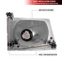 Spec'D Tuning Products - Spec-D 1992-2006 Ford Econoline Factory Style Crystal Headlights (Chrome Housing/Clear Lens) - Image 6