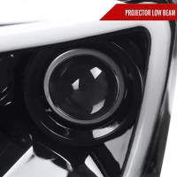 Spec'D Tuning Products - Spec-D 2006-2008 Dodge RAM 1500/ 2006-2009 2500 3500 Switchback LED C-Bar Projector Headlights (Jet Black Housing/Clear Lens) - Image 1
