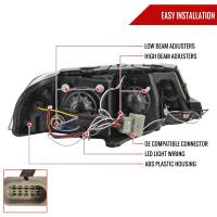 Spec'D Tuning Products - Spec-D 2001-2005 Volkswagen Passat Dual Halo Projector Headlights (Chrome Housing/Clear Lens) - Image 5