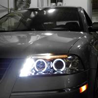 Spec'D Tuning Products - Spec-D 2001-2005 Volkswagen Passat Dual Halo Projector Headlights (Chrome Housing/Clear Lens) - Image 7