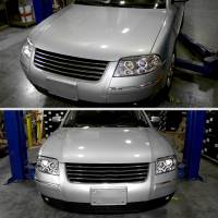 Spec'D Tuning Products - Spec-D 2001-2005 Volkswagen Passat Dual Halo Projector Headlights (Chrome Housing/Clear Lens) - Image 8