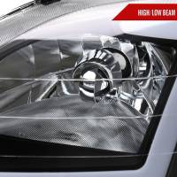 Spec'D Tuning Products - Spec-D 1999-2000 Honda Civic Coupe/Sedan LED Bar Factory Style Headlights (Matte Black Housing/Clear Lens) - Image 1