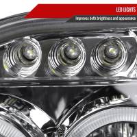 Spec'D Tuning Products - Spec-D 2001-2004 Nissan Frontier Dual Halo Projector Headlights (Chrome Housing/Clear Lens) - Image 4