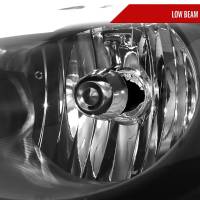 Spec'D Tuning Products - Spec-D 2006-2013 Chevrolet Impala/2006-2007 Monte Carlo/2014-2016 Impala Limited Factory Style Headlights w/ LED Strip (Matte Black Housing/Clear Lens) - Image 1