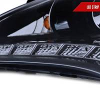 Spec'D Tuning Products - Spec-D 2010-2012 Hyundai Genesis Coupe R8 Style LED Strip Projector Headlights (Glossy Black Housing/Smoke Lens) - Image 4