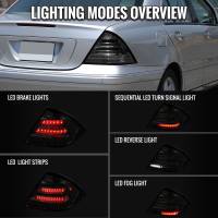 Spec'D Tuning Products - Spec-D 2001-2004 Mercedes Benz W203 C-Class Sequential Turn Signal LED Tail Lights (Chrome Housing/Smoke Lens) - Image 8