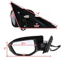 Spec'D Tuning Products - Spec-D 2016-2018 Honda Civic Glossy Black 5-Pin Power Adjustable & Heated Side Mirror - Driver Side Only - Image 6