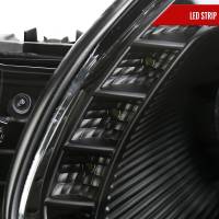 Spec'D Tuning Products - Spec-D 1998-2005 Lexus GS300/GS400/GS430 Halo Projector Headlights w/ SMD LED Light Strip (Matte Black Housing/Clear Lens) - Image 3