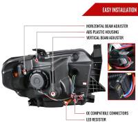 Spec'D Tuning Products - Spec-D 2014-2021 Toyota Tundra LED C-Bar Projector Headlights w/ LED Turn Signal Lights (Matte Black Housing/Clear lens)) - Image 5