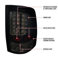 Spec'D Tuning Products - Spec-D 2009-2018 Dodge RAM 1500 / 2019-2021 Dodge RAM Classic / 2010-2018 RAM 2500 3500 LED Tail Lights (Glossy Black Housing/Smoke Lens) - Image 6