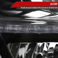 Spec'D Tuning Products - Spec-D 2015-2020 Chevrolet Tahoe Suburban/ 2016-2019 Suburban 3500HD LED Light Strip Projector Headlight - Passenger Side Only (Matte Black Housing Clear Lens) - Image 3
