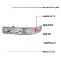 Spec'D Tuning Products - Spec-D 1999-2002 Chevrolet Silverado/ 2000-2006 Tahoe Suburban Bumper Lights (Chrome Housing/Clear Lens) - Image 5
