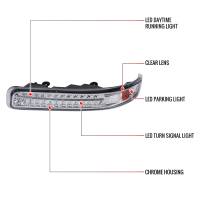 Spec'D Tuning Products - Spec-D 1999-2002 Chevrolet Silverado/ 2000-2006 Tahoe Suburban LED Bumper Lights (Chrome Housing/Clear Lens) - Image 6