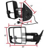 Spec'D Tuning Products - Spec-D 2007-2014 Chevrolet Silverado/Suburban/Avalanche/Tahoe GMC Sierra/Yukon/Yukon XL Power Heated Towing Mirrors w/ Smoke Lens LED Turn Signal & Clearance Lights - Image 5