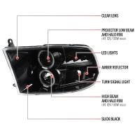 Spec'D Tuning Products - Spec-D 2009-2018 Dodge RAM 1500 / 2019-2021 RAM Classic / 2010-2018 RAM 2500 3500 Dual Halo Projector Headlights (Jet Black Housing/Clear Lens) - Image 6
