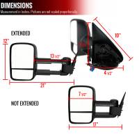Spec'D Tuning Products - Spec-D 2003-2007 Chevrolet Silverado/GMC Sierra Power Adjustable, Heated, Manual Extendable Towing Mirrors - Image 5
