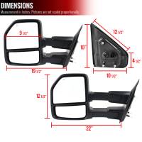 Spec'D Tuning Products - Spec-D 2007-2014 Ford F-150 Power Adjustable, Heated, & Manual Extendable Towing Mirrors w/ Smoke Lens LED Turn Signal & Puddle Lights - Image 6