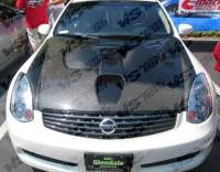 VIS Racing - VIS Racing Carbon Fiber Hood Fuzion Style for Infiniti G35 2DR 03-07 - Image 3