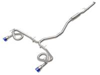 aFe Takeda 22-23 Honda Civic Si I4-1.5L (t) 2.5in to 3in 304 SS CB Exhaust - Blue Flame Tips