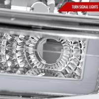 Spec'D Tuning Products - Spec-D 1999-2002 Chevrolet Silverado 1500 2500 / 2000-2006 Tahoe Suburban LED Bar Factory Style Headlights & Bumper Lights w/ Amber Reflector (Chrome Housing/Clear Lens) - Image 3