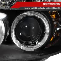 Spec'D Tuning Products - Spec-D 2006-2011 Honda Civic Sedan Projector Headlights w/ R8 Style LED Light Strip (Matte Black Housing/Clear Lens) - Image 1