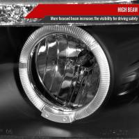 Spec'D Tuning Products - Spec-D 2006-2011 Honda Civic Sedan Projector Headlights w/ R8 Style LED Light Strip (Matte Black Housing/Clear Lens) - Image 2