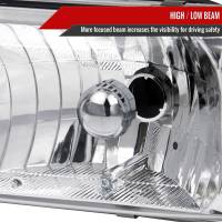 Spec'D Tuning Products - Spec-D 1991-1996 Chevrolet Caprice / 1994-1996 Impala Factory Style Crystal Headlights w/ Corner Signal Lights (Chrome Housing/Clear Lens) - Image 1