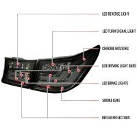 Spec'D Tuning Products - Spec-D 2007-2009 Lexus LS460 LED Tail Lights + Trunk Lights (Chrome Housing/Smoke Lens) - Image 6