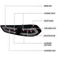 Spec'D Tuning Products - Spec-D 2008-2017 Mitsubishi Lancer / 2008-2015 Lancer EVO X Sedan LED Tail Lights (Glossy Black Housing/Smoke Lens) - Image 6