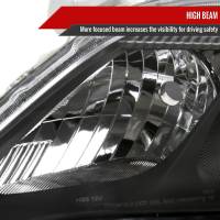 Spec'D Tuning Products - Spec-D 2010-2011 Toyota Camry Projector Headlights w/ Amber Reflectors (Matte Black Housing/Clear Lens) - Image 2