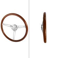 Spec'D Tuning Products - Spec-D 380mm 2" Deep Dish Aluminum 3-Spoke Wood Plastic Composite Steering Wheel - Image 2