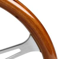 Spec'D Tuning Products - Spec-D 380mm 2" Deep Dish Aluminum 3-Spoke Wood Plastic Composite Steering Wheel - Image 3
