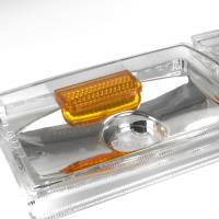 Spec'D Tuning Products - Spec-D 1988-1993 GMC Sierra/Yukon Chevrolet Silverado Corner Lights w/ Amber Reflectors (Chrome Housing/Clear Lens) - Image 6