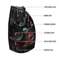 Spec'D Tuning Products - Spec-D 2005-2015 Toyota Tacoma LED Tail Lights (Chrome Housing/Smoke Lens) - Image 7