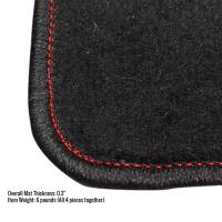 Spec'D Tuning Products - Spec-D 2006-2010 Honda Civic Coupe Black Front & Rear Carpet Floor Mats w/ Red Stitching - 4PC - Image 2