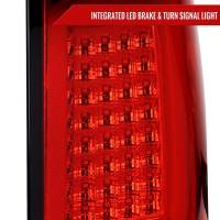 Spec'D Tuning Products - Spec-D 2004-2015 Nissan Titan LED Tail Lights with White LED Tube (Chrome Housing/Red Lens) - Image 1