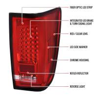 Spec'D Tuning Products - Spec-D 2004-2015 Nissan Titan LED Tail Lights with White LED Tube (Chrome Housing/Red Lens) - Image 6