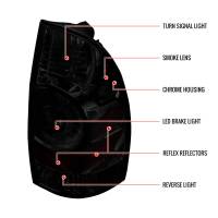 Spec'D Tuning Products - Spec-D 2005-2015 Toyota Tacoma LED Tail Lights (Chrome Housing/Dark Smoke Lens) - Image 7